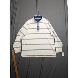 Arrow Men's Stripe Long Sleeve Silver Birch Size XXL